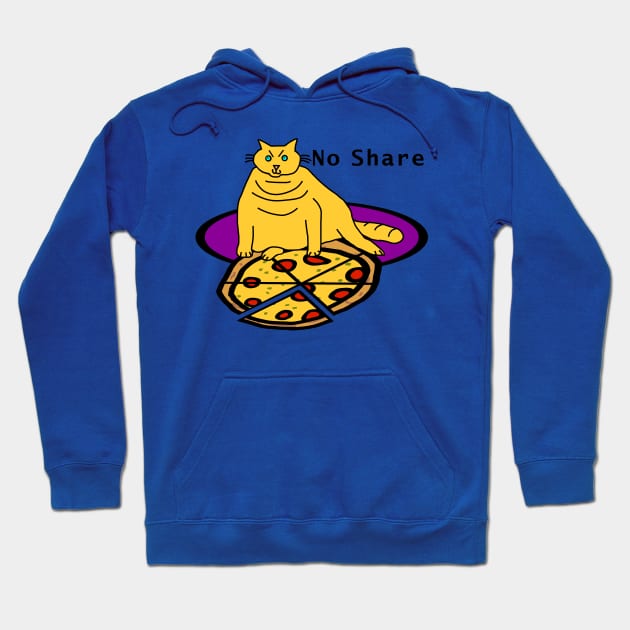 Cat Chonk Got Pizza Hoodie by ellenhenryart